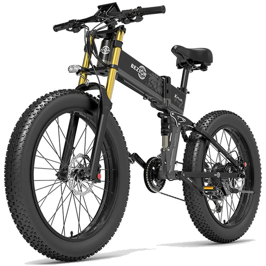 Bezior X Plus Electric Mountain Folding Bike - Pogo Cycles available in cycle to work