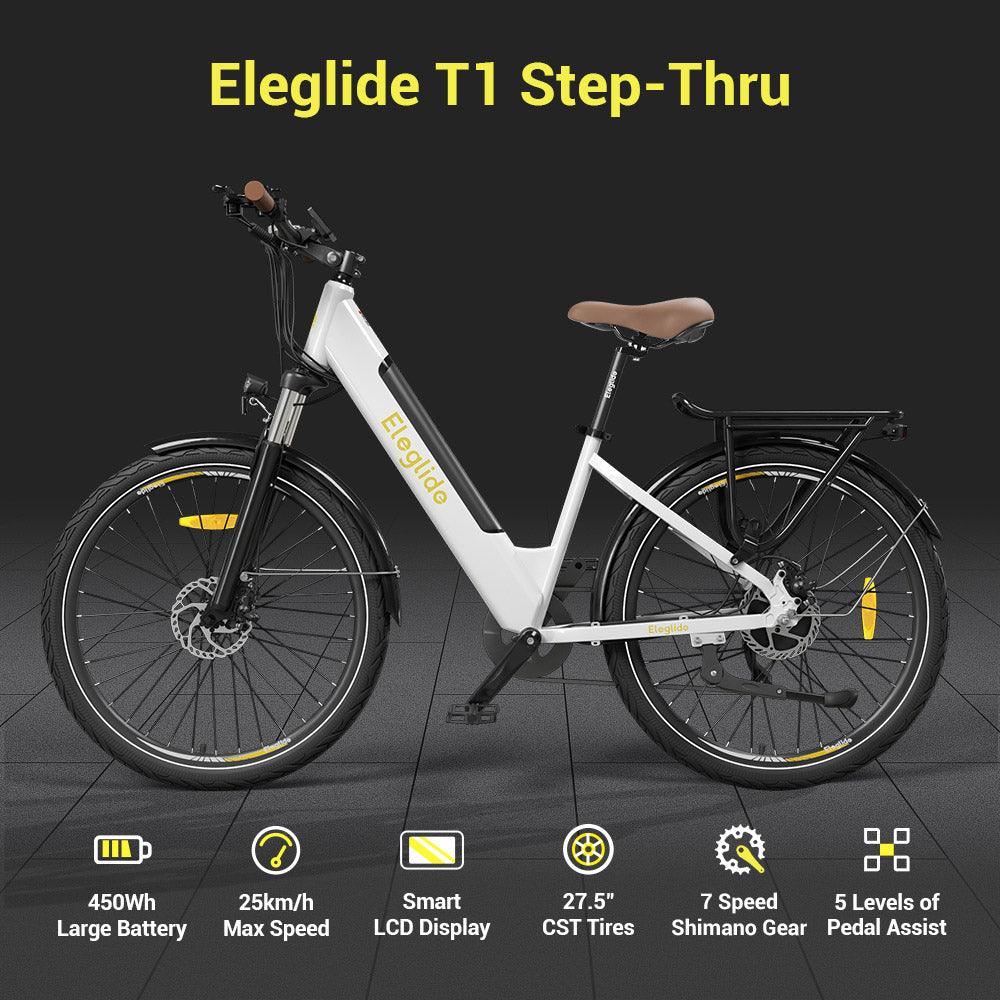 ELEGLIDE T1 STEP-THRU Electric Bike - Pogo Cycles available in cycle to work