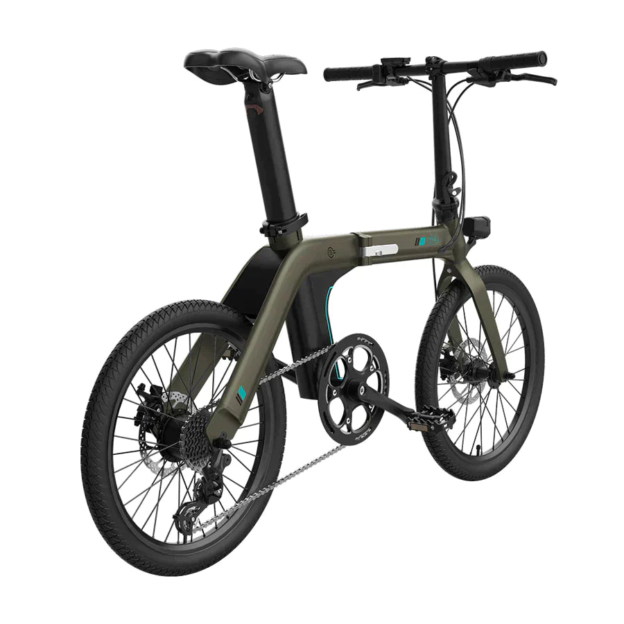 FIIDO D21 Folding Electric Bike with mudguard and light - Pogo Cycles available in cycle to work