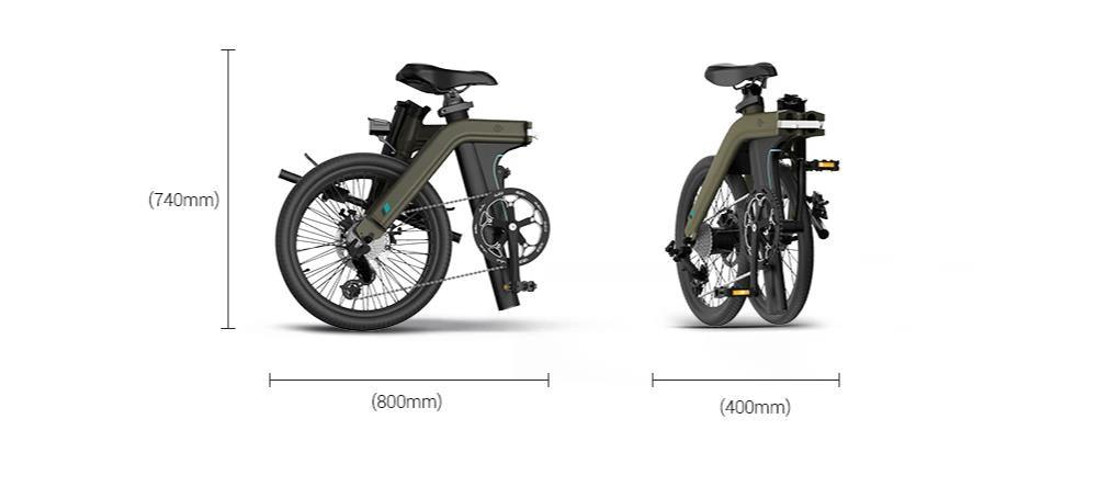 FIIDO D21 Folding Electric Bike with mudguard and light - Pogo Cycles available in cycle to work