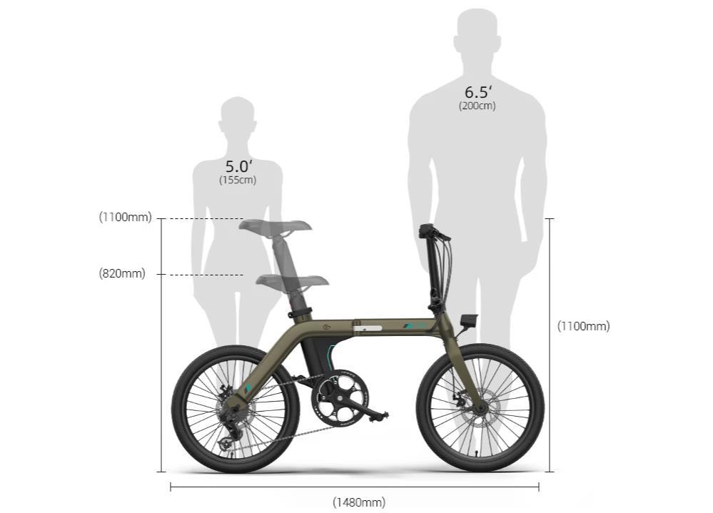 FIIDO D21 Folding Electric Bike with mudguard and light - Pogo Cycles available in cycle to work